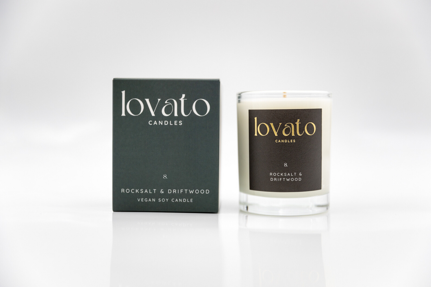 Luxury Scented Medium Soy Candle - Rocksalt & Driftwood