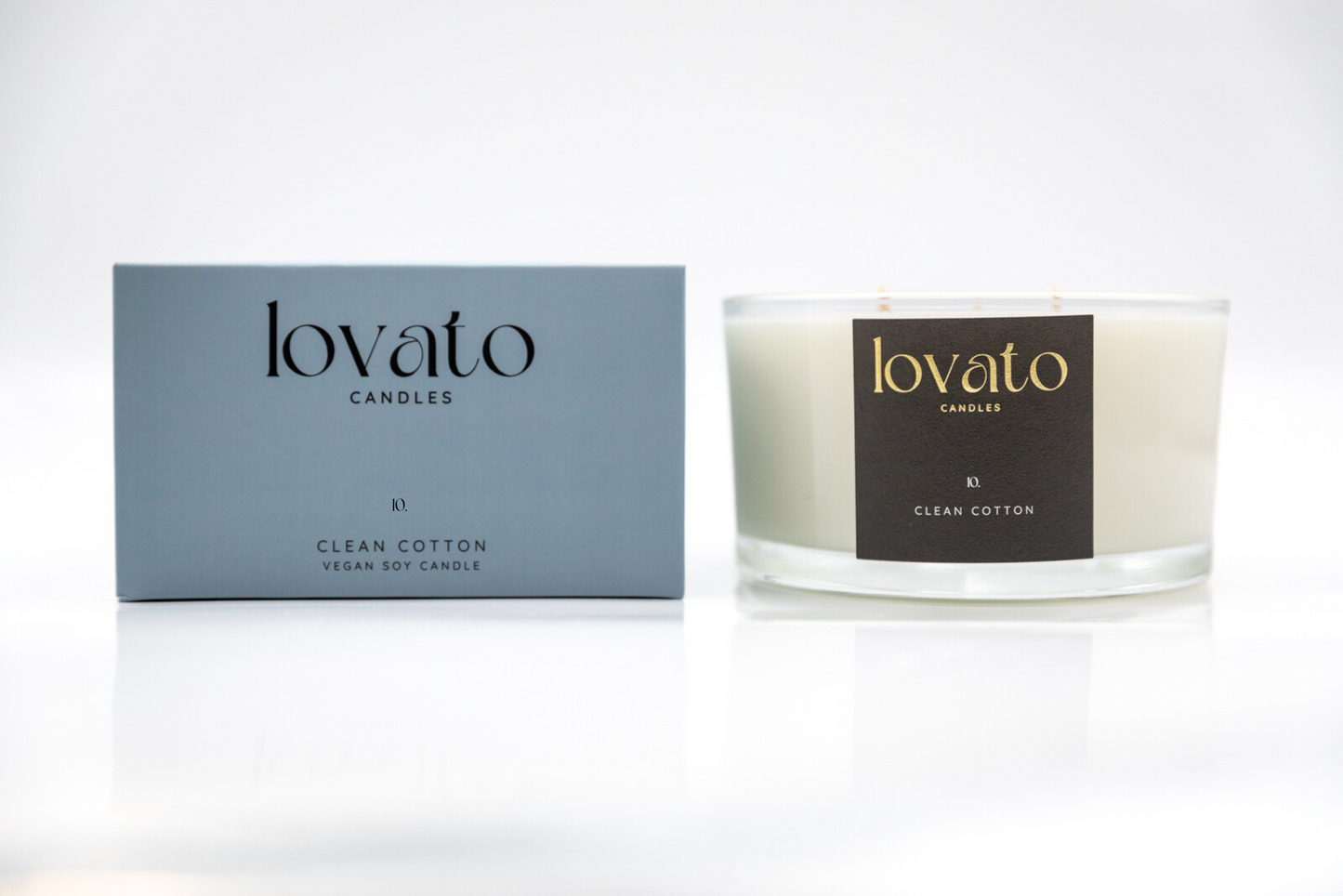 Luxury Scented Soy 3-Wick Candle - Clean Cotton