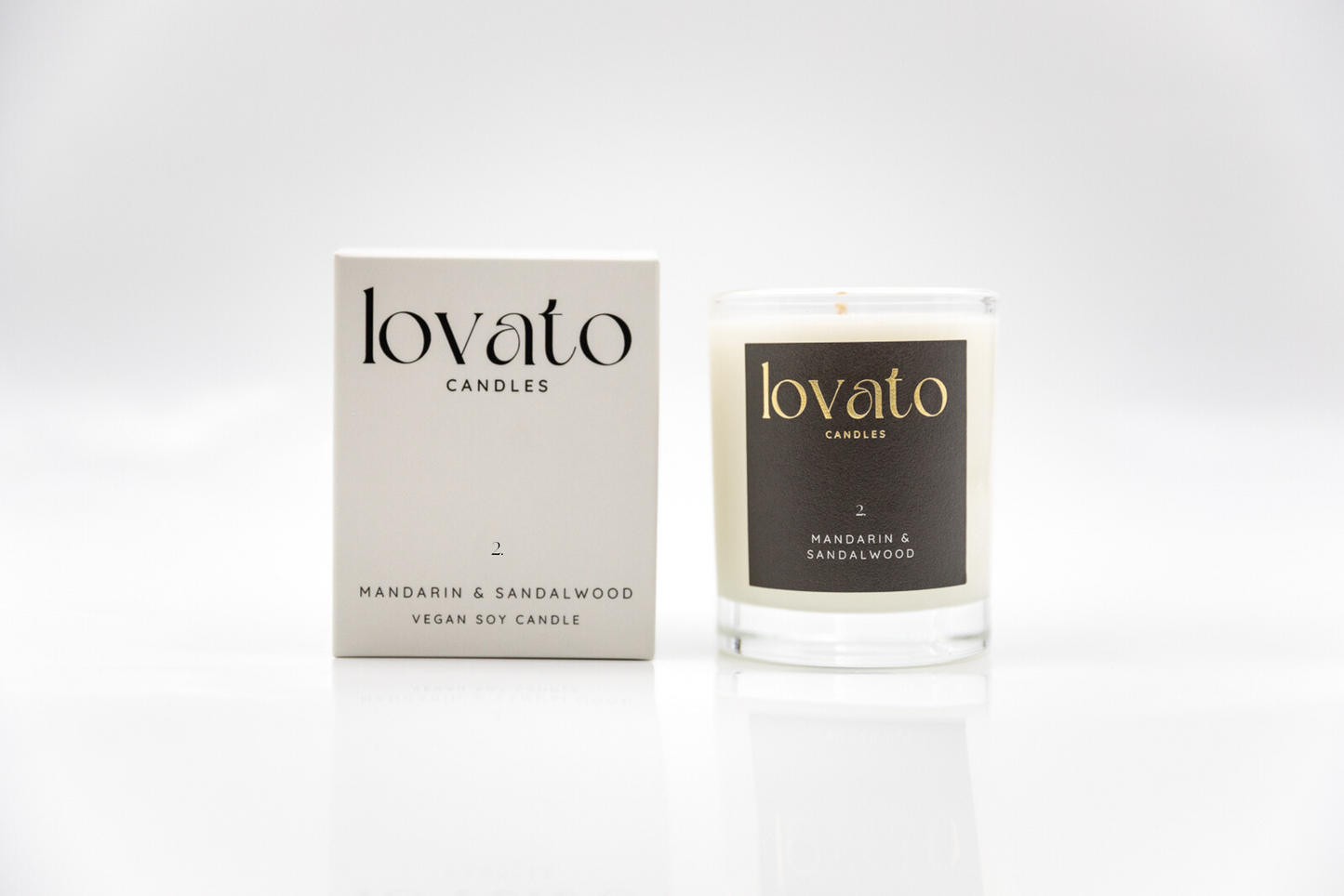 Luxury Scented Medium Soy Candle - Mandarin & Sandalwood