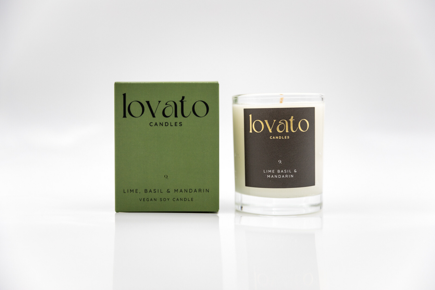 Luxury Scented Votive Soy Candle - Lime, Basil & Mandarin