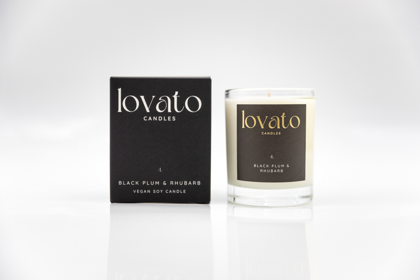 Luxury Scented Medium Soy Candle - Black Plum & Rhubarb