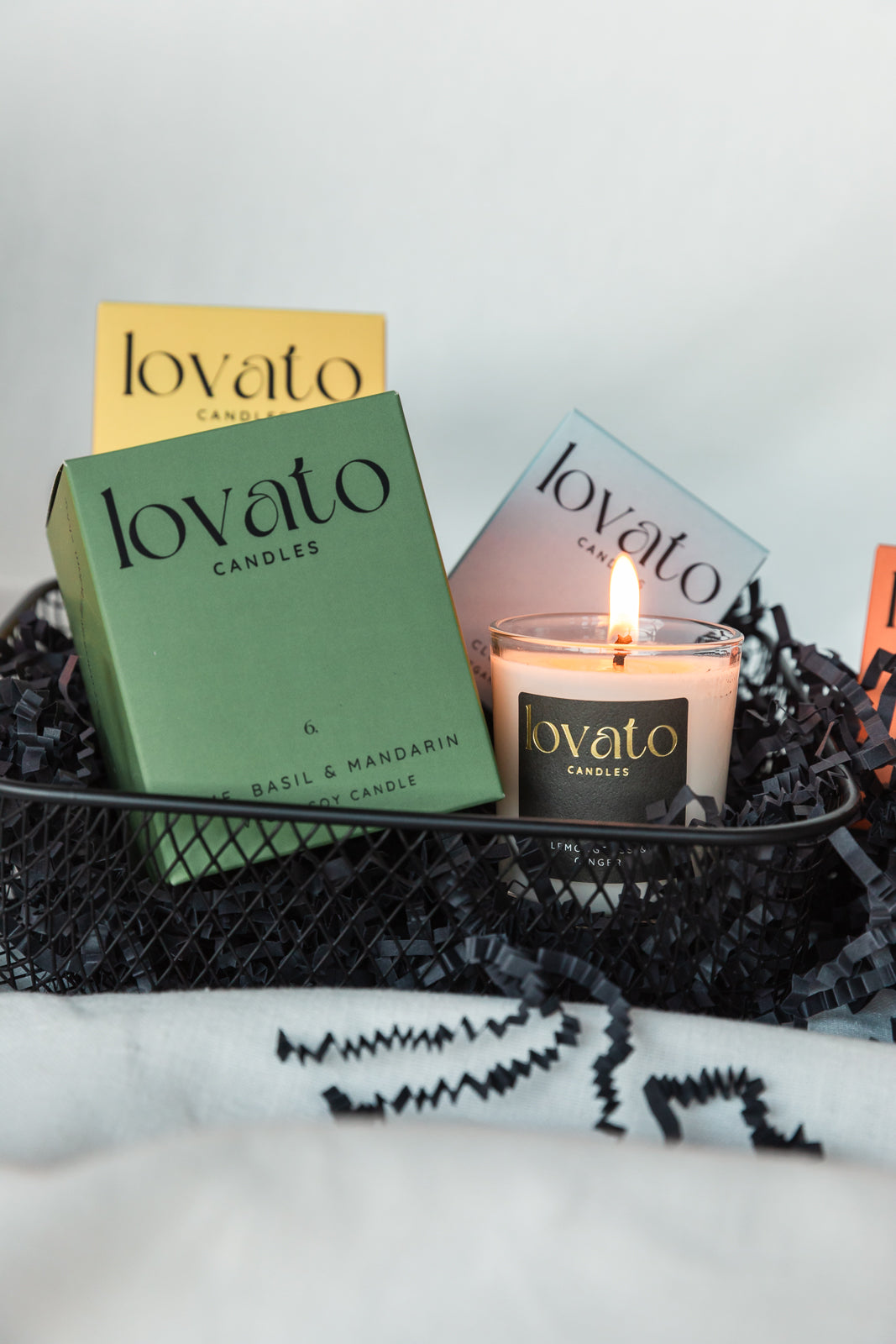 Luxury Scented Medium Soy Candle - Lime, Basil & Mandarin