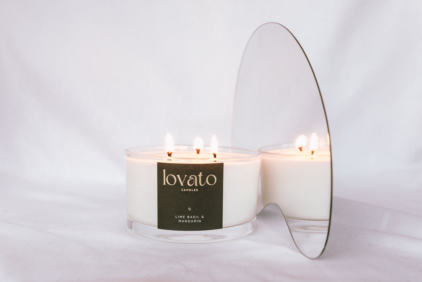 Luxury Scented Soy 3-Wick Candle - Lime, Basil & Mandarin