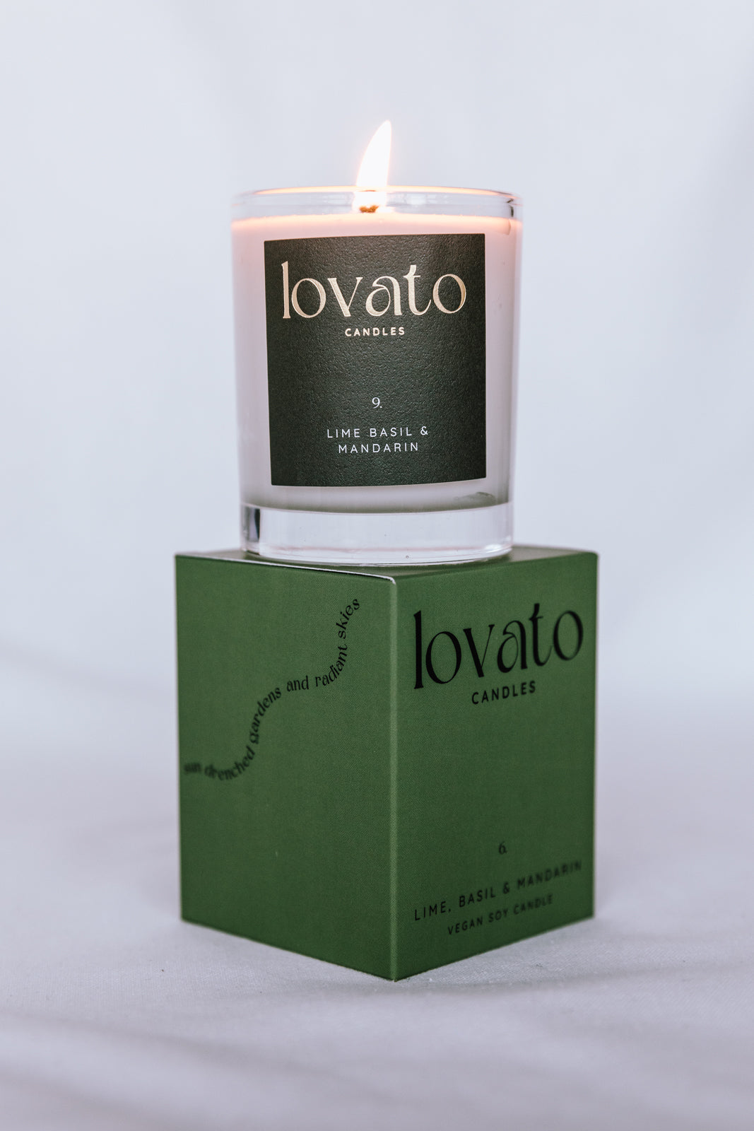 Luxury Scented Medium Soy Candle - Lime, Basil & Mandarin