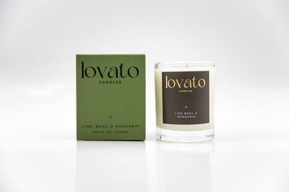Luxury Scented Votive Soy Candle - Lime, Basil & Mandarin