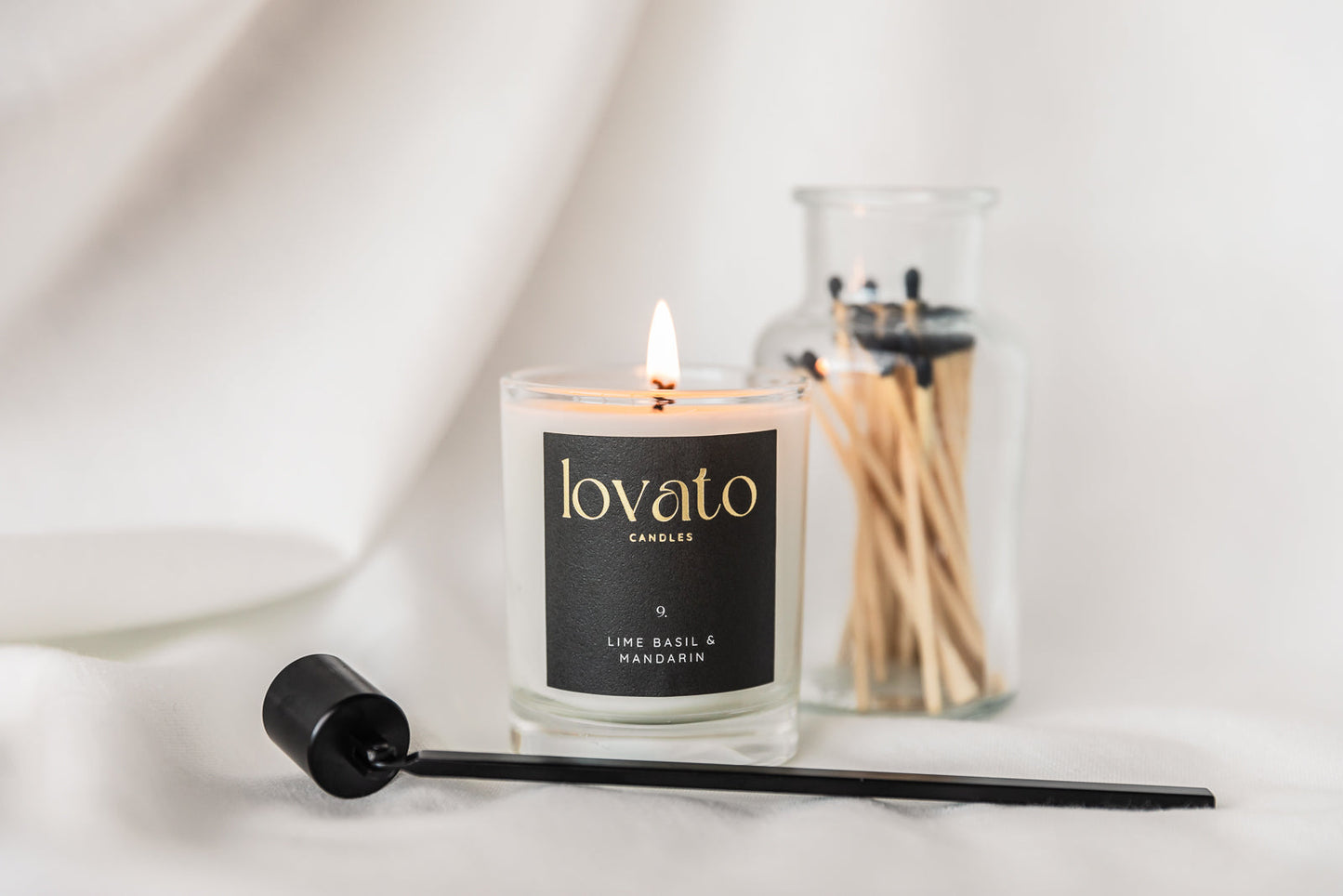 Luxury Scented Medium Soy Candle - Mandarin & Sandalwood