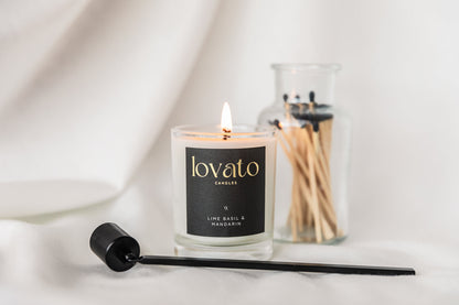 Luxury Scented Medium Soy Candle - Mandarin & Sandalwood