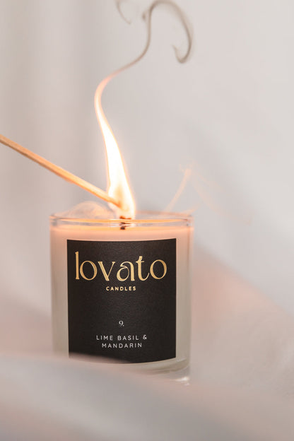 Luxury Scented Votive Soy Candle - Lime, Basil & Mandarin