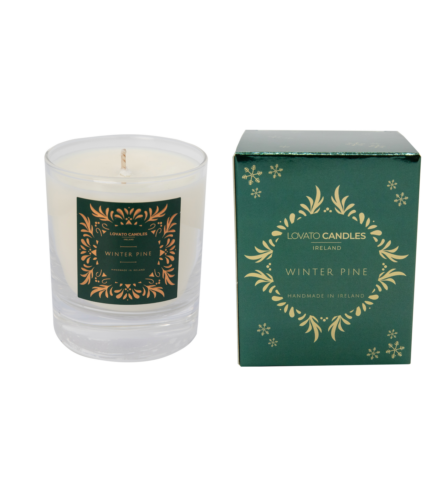 Christmas Clear Scented Candle with Luxury Box - Winter Pine