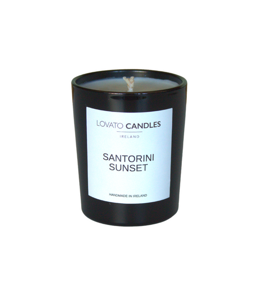Black Votive Candle - Santorini Sunset