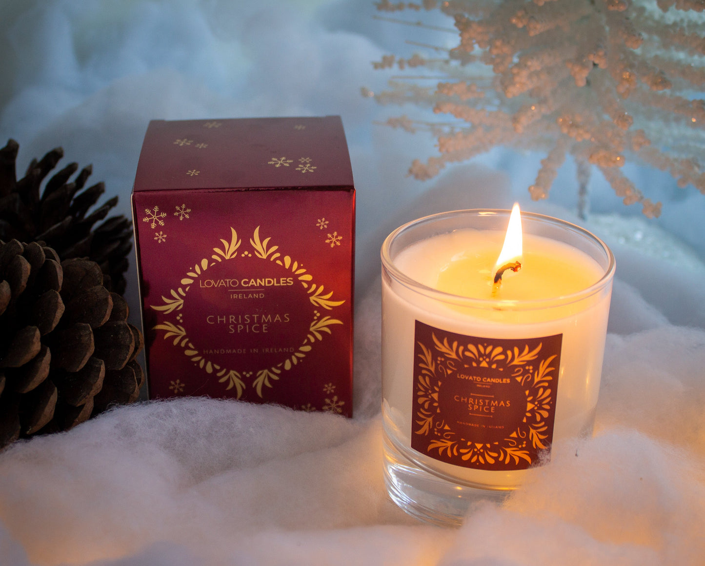 Christmas Clear Scented Candle with Luxury Box - Christmas Spice