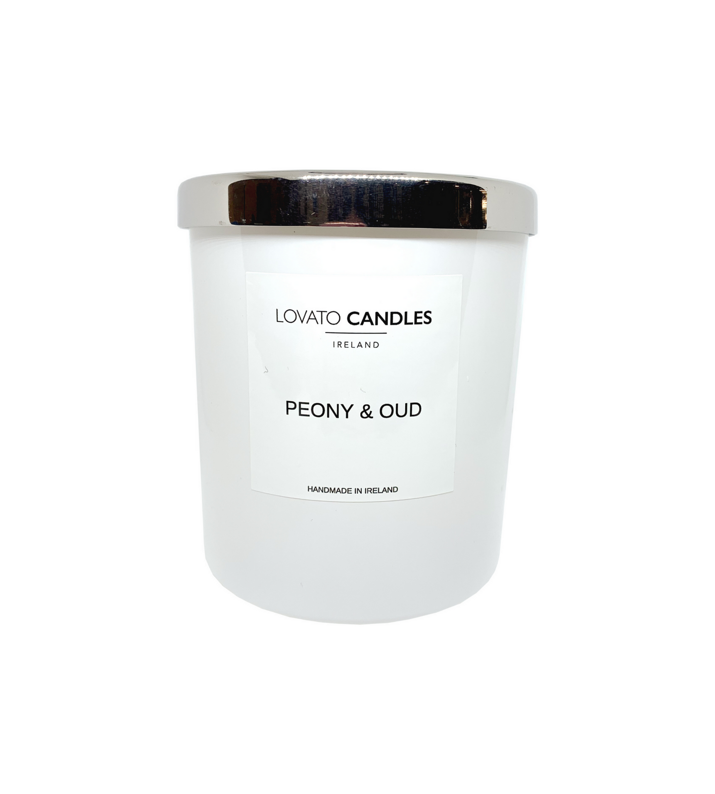 Luxury White Candle - Peony & Oud