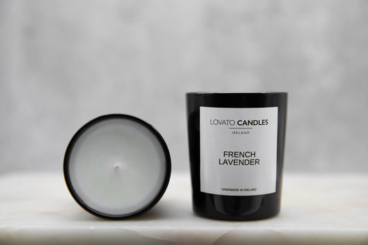 Black Votive Candle - French Lavender