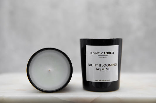 Black Votive Candle - Night Blooming Jasmine