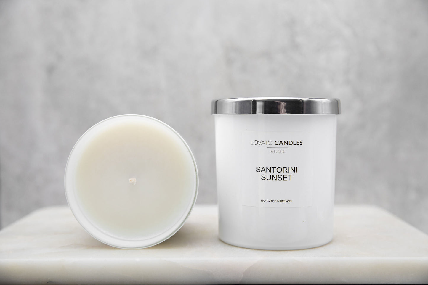 Luxury White Candle - Santorini Sunset