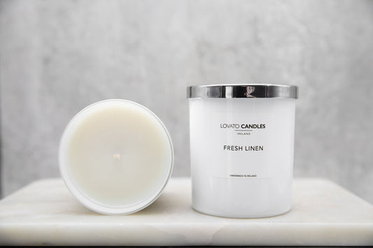 Luxury White Candle - Fresh Linen