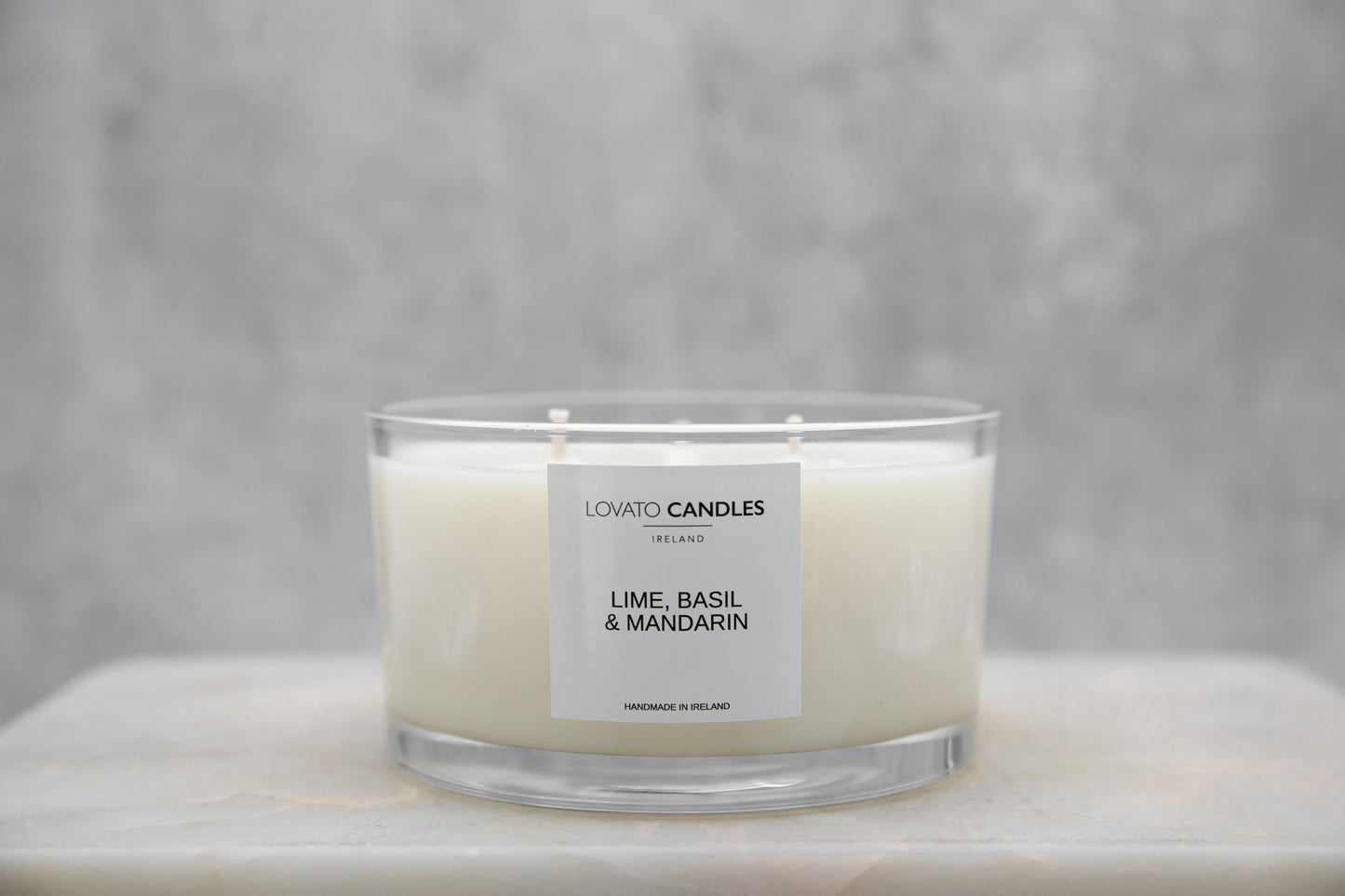 Clear 3-Wick Candle - Lime, Basil & Mandarin