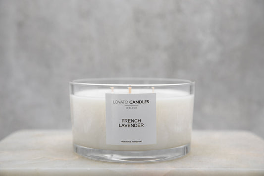 Clear 3-Wick Candle - French Lavender