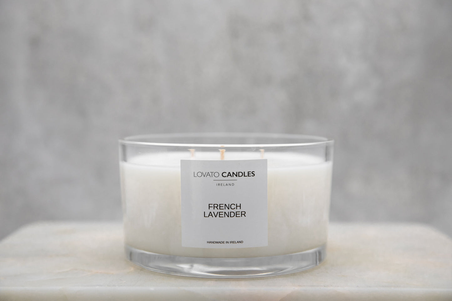 Clear 3-Wick Candle - French Lavender