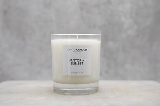 Luxury Clear Candle - Santorini Sunset