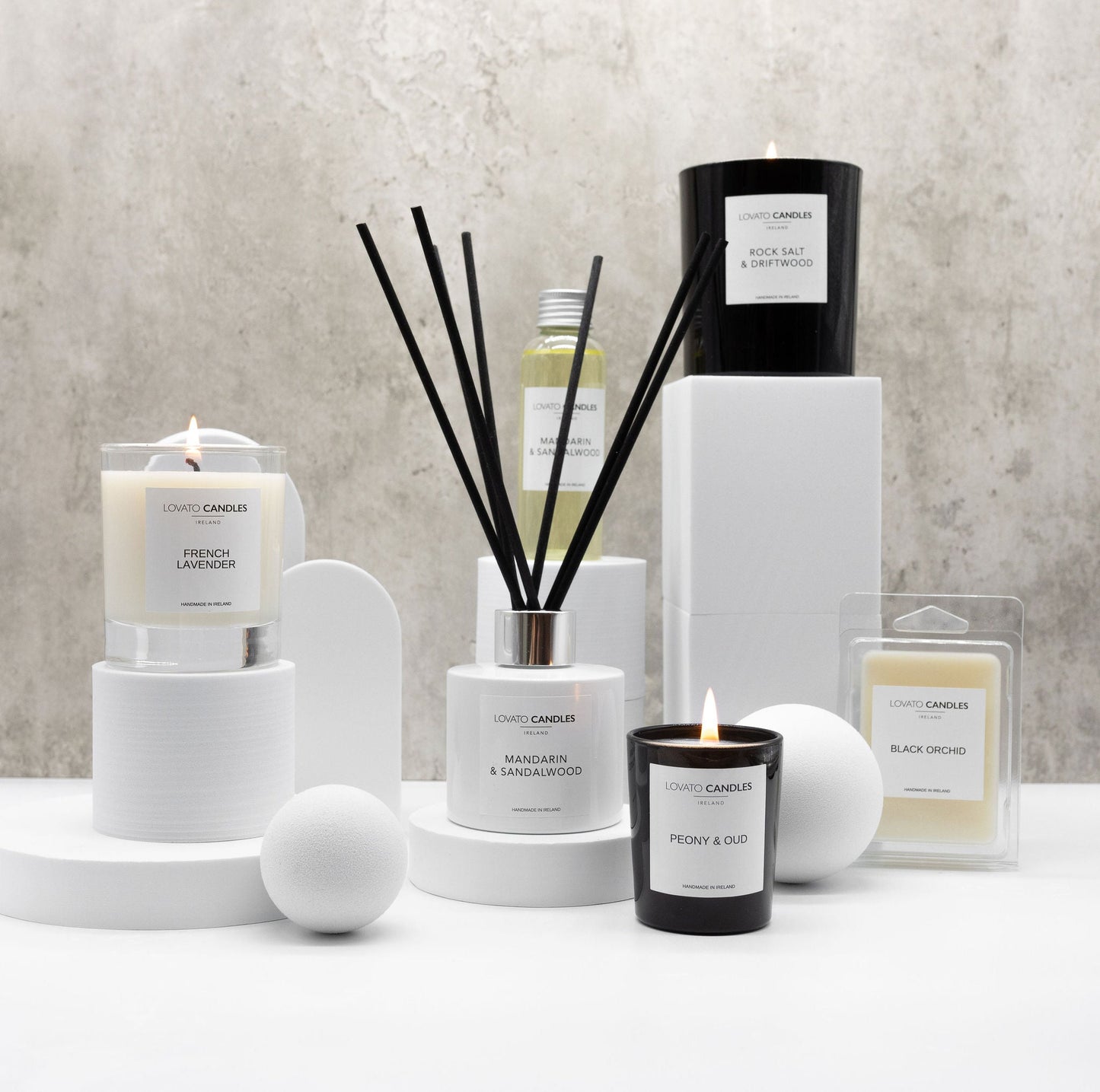 Luxury Black Candle - Rock Salt & Driftwood