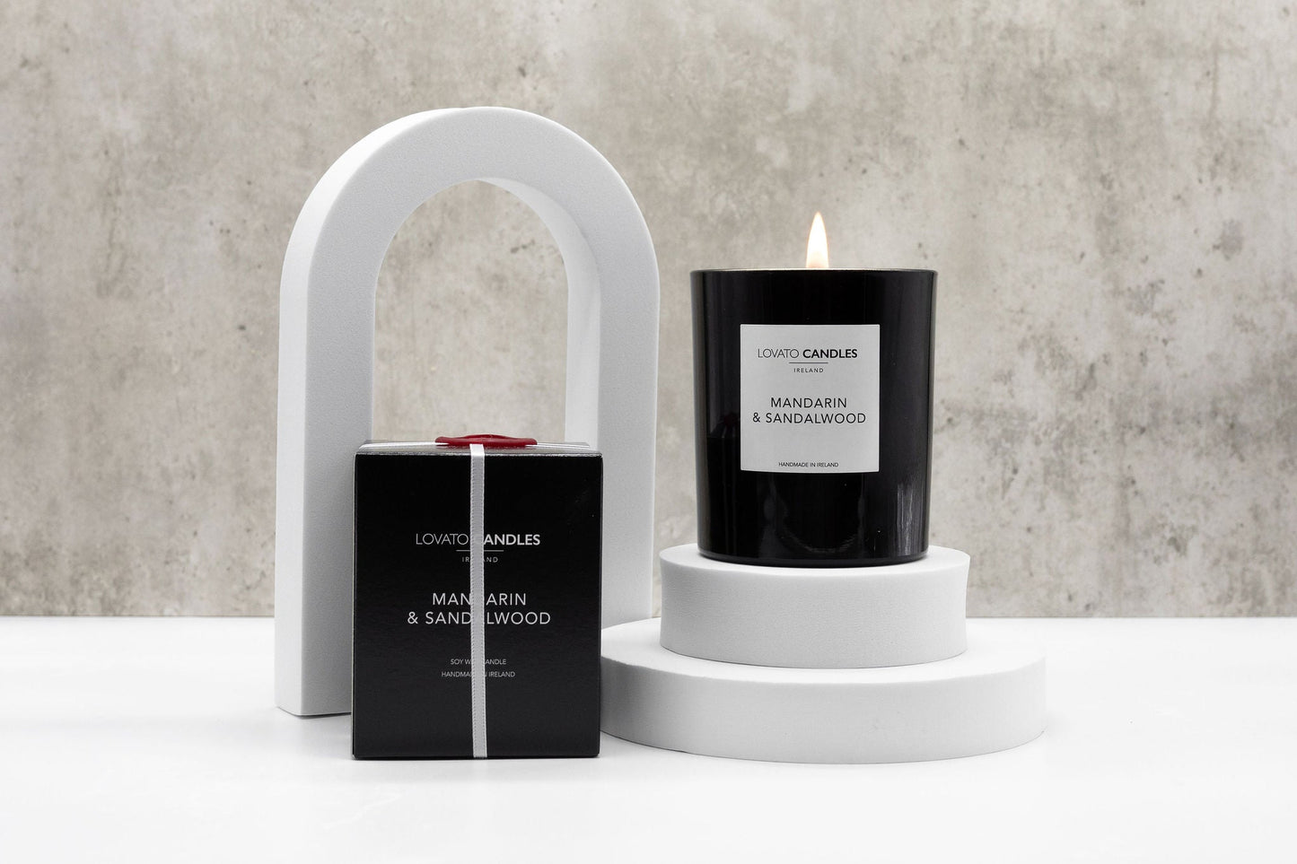 Luxury Black Candle - Mandarin & Sandalwood