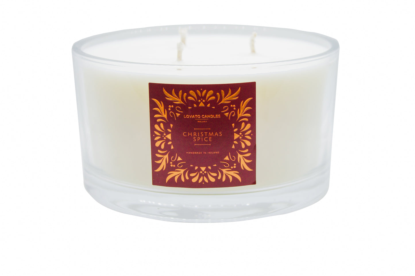 Christmas Clear 3-Wick Candle - Christmas Spice