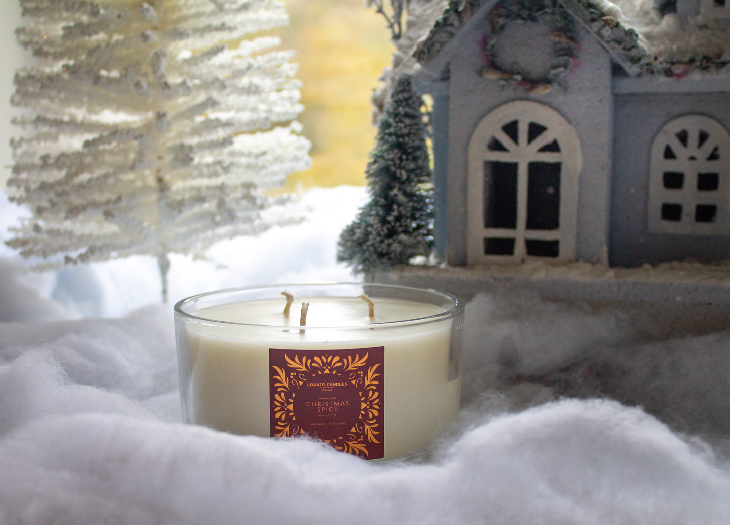 Christmas Clear 3-Wick Candle - Mistletoe Kisses