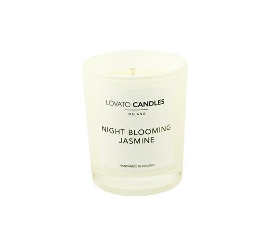 White Votive Candle - Night Blooming Jasmine - Lovato Candles